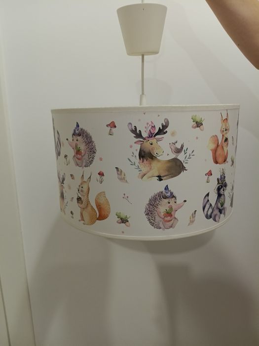 Lampa wisząca 1 x E27 zwierzątka leśne