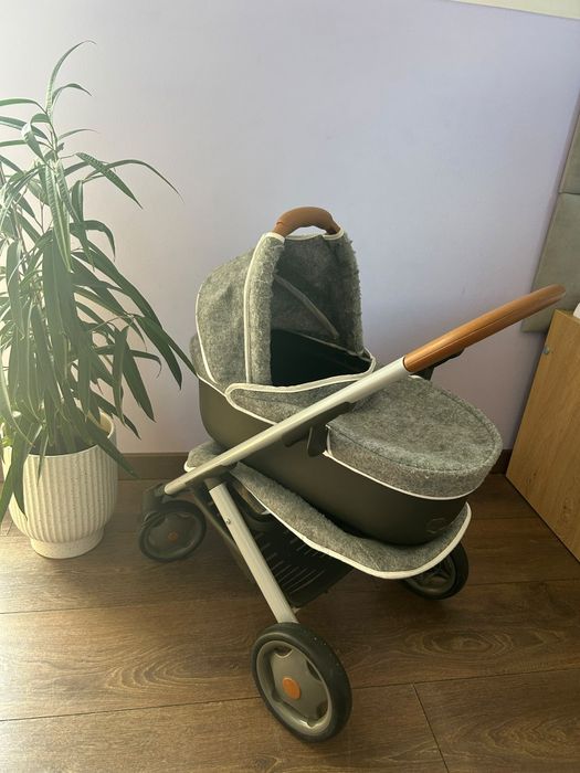 Wózek Quinny Szary dla lalek Smoby 3w1 Spacerówka + Gondola + Stelaż