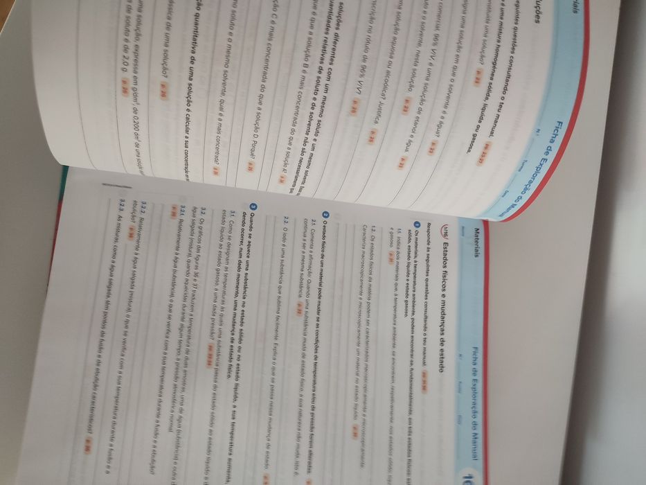 Portes incluídos - Caderno de atividades - físico química- 7° ano