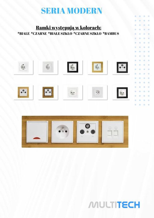 MODERN CZARNE Gniazdko Pojedyncze z Bolcem Modułowe