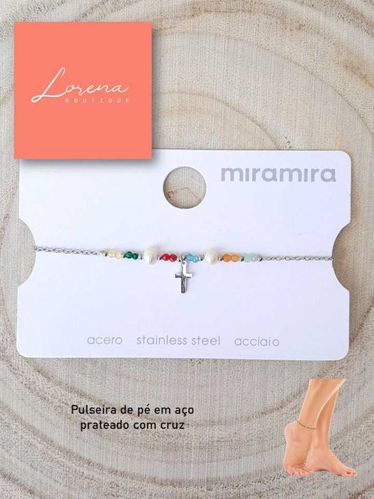 Pulseira de pé em aço