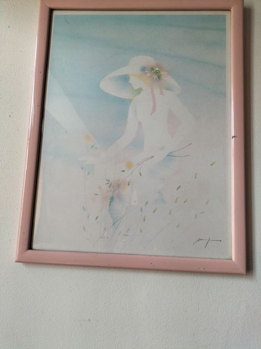 Dois quadros com moldura