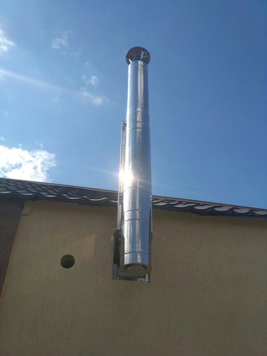 Дымоход димохiд труба сендвич замер изготовление монтаж