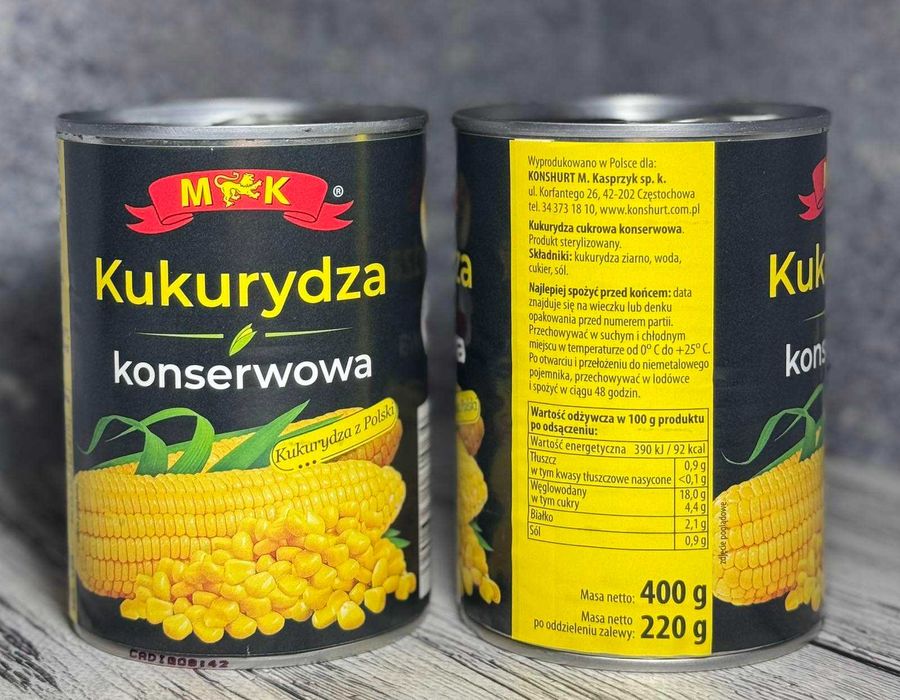 Кукурудза Mk консервована 400/220 г