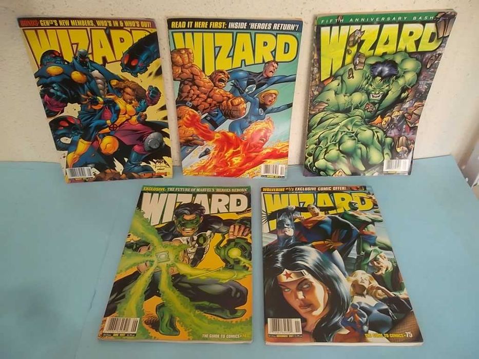 Revista WIZARD americana. Lote com 30 exemplares com os POSTERS