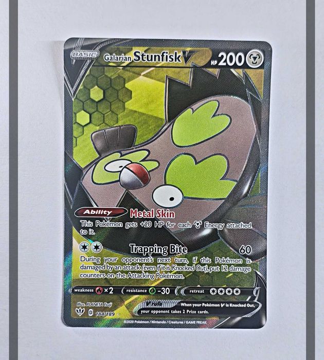 Galarian Stunfisk V 184/189 DAA Pokemon ENG-NM