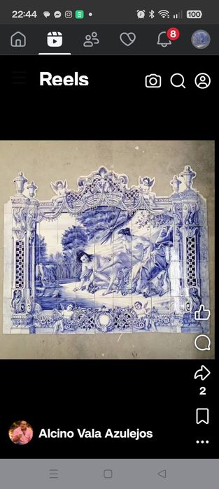 Azulejos pintados á mão