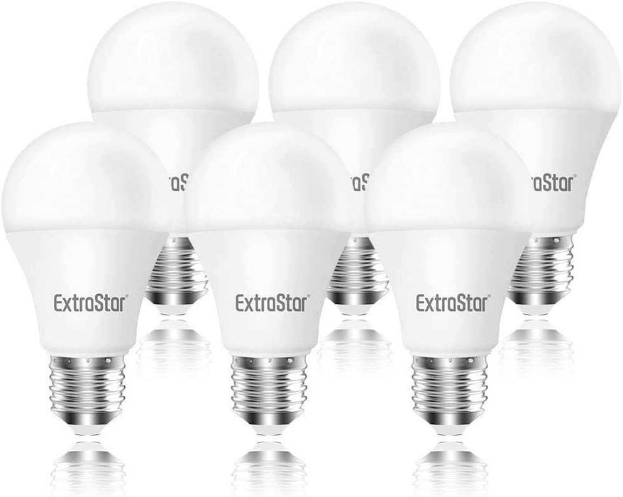 EXTRASTAR Żarówka LED E27 800 lm 10W 3000K Ciepła Biel Zestaw 6 sztuk szt