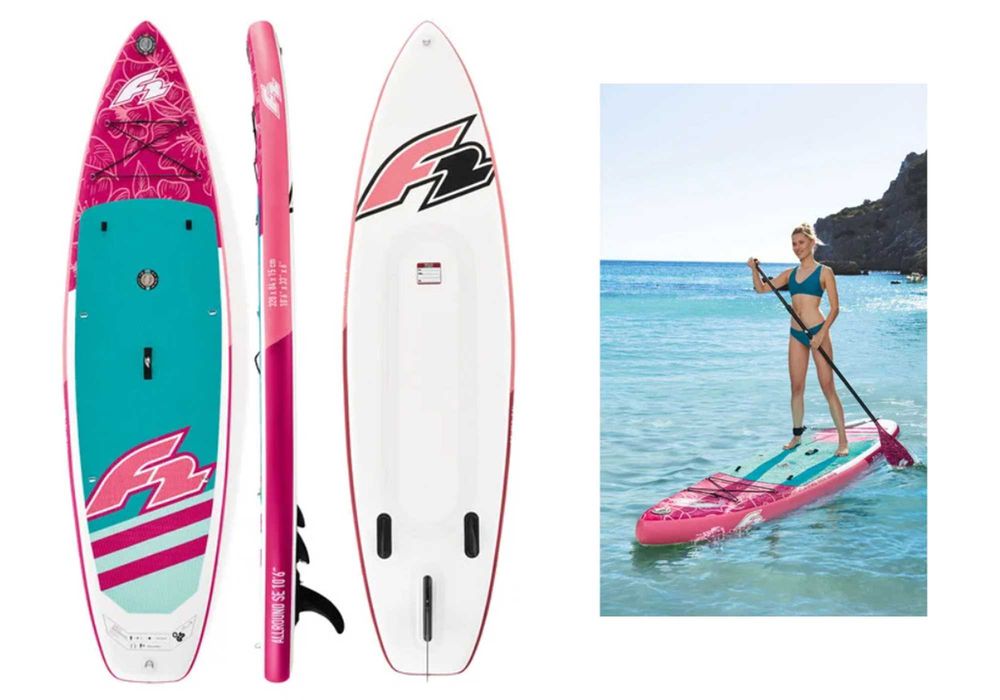 Deska SUP F2 dla kobiet 320cm pompowana do pływania 2x komorowa  DEMO