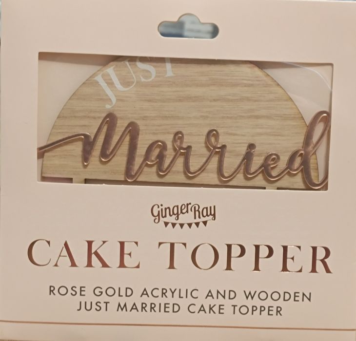 Topper na tort Just married