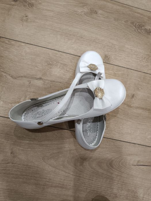 Buciki eleganckie białe 35 dla dziewczynki