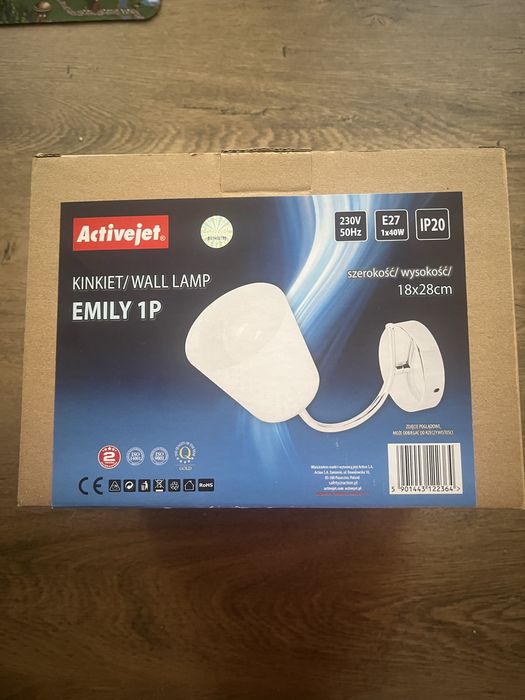 Nowa nieużywana lampa Activejet Emily 1P kinkiet