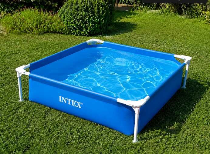Intex – каркасний дитячий басейн 122×122×30 см / сухой / кульки