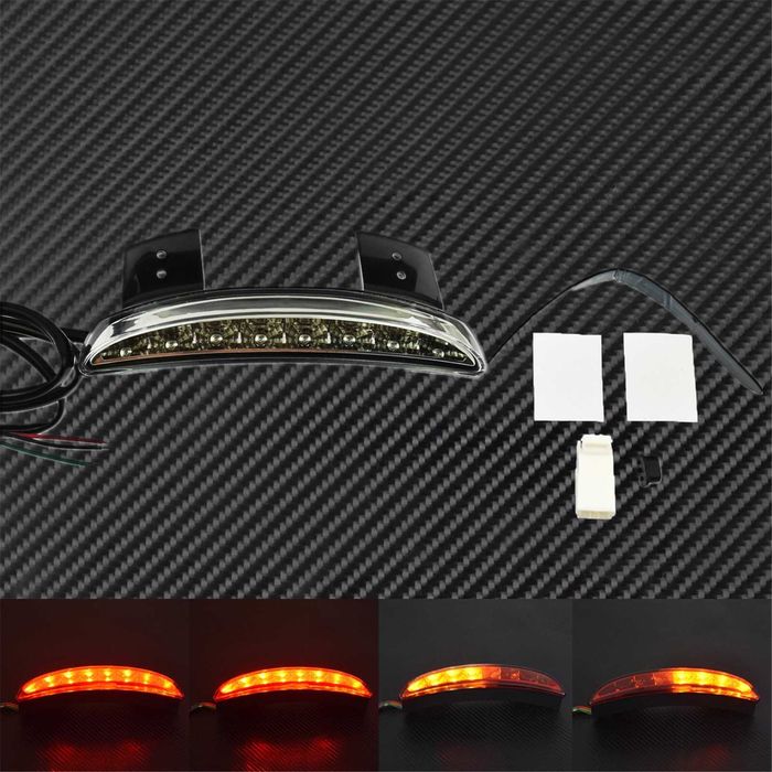Farol traseiro led guarda-lama com piscas harley chopper