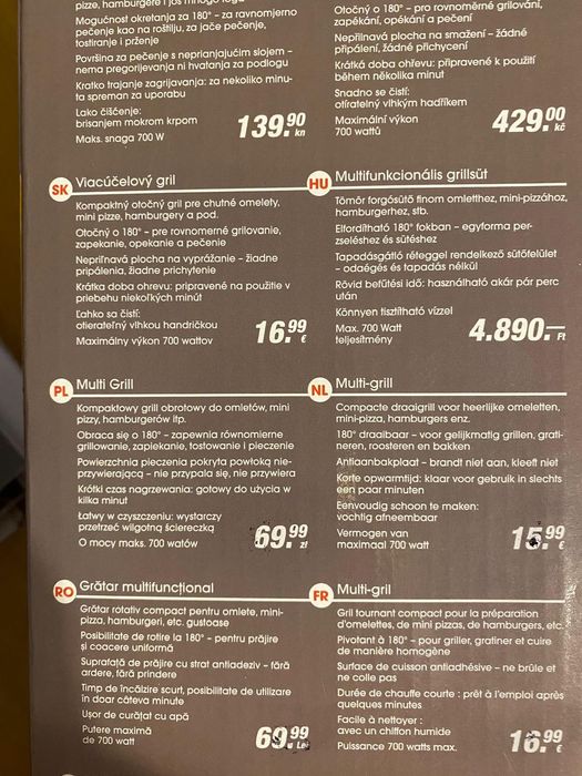 Mini grill elektryczny nowy