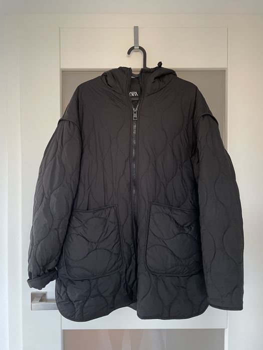 Pikowana kurtka Zara oversize jesienna damska idealny stan