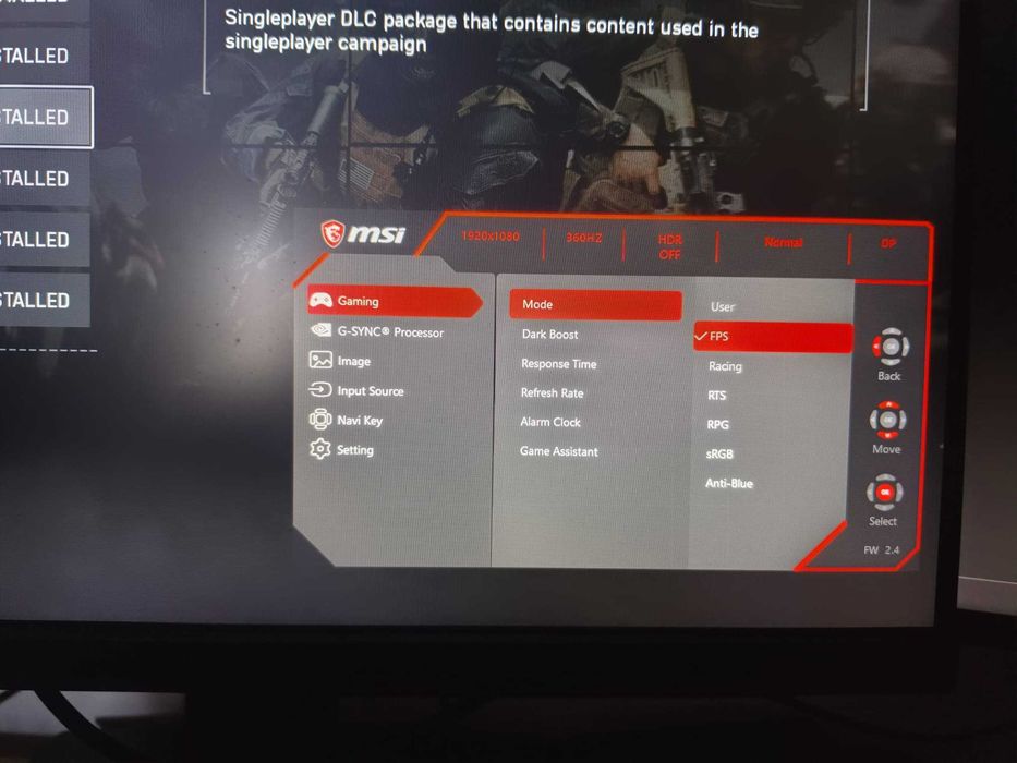 Monitor MSI Oculux NXG253R