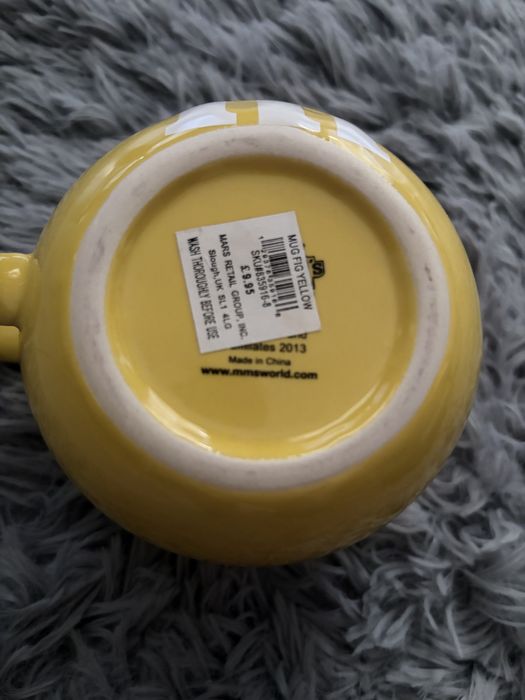 Duży, żółty kubek M&M’s kolekcjonerski