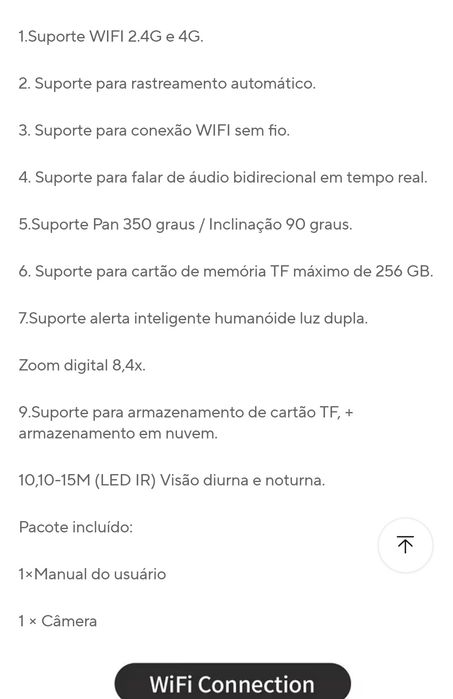 Câmera Lâmpada E27 4g 3mp