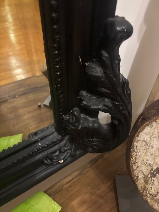 Espelho alto  preto 160cm altura