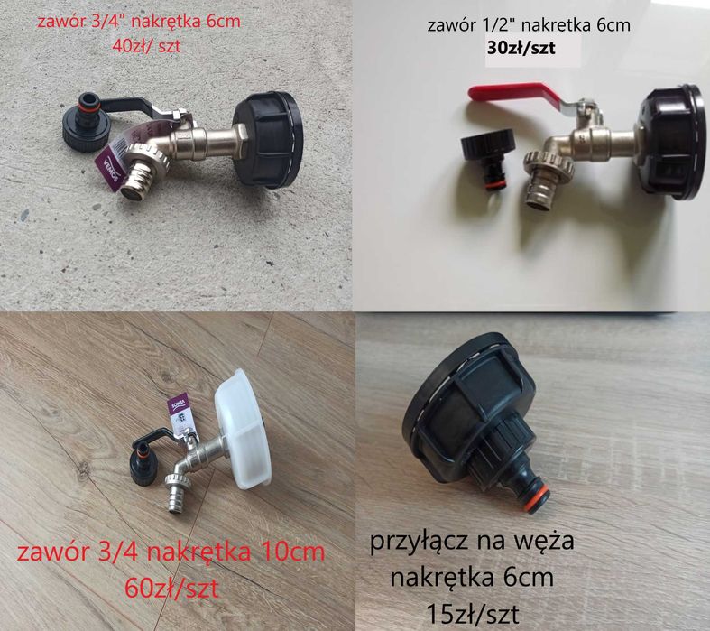 Nowy mosiężny kran do mauzera , zawór do Mauzera, zbiornik 1000L