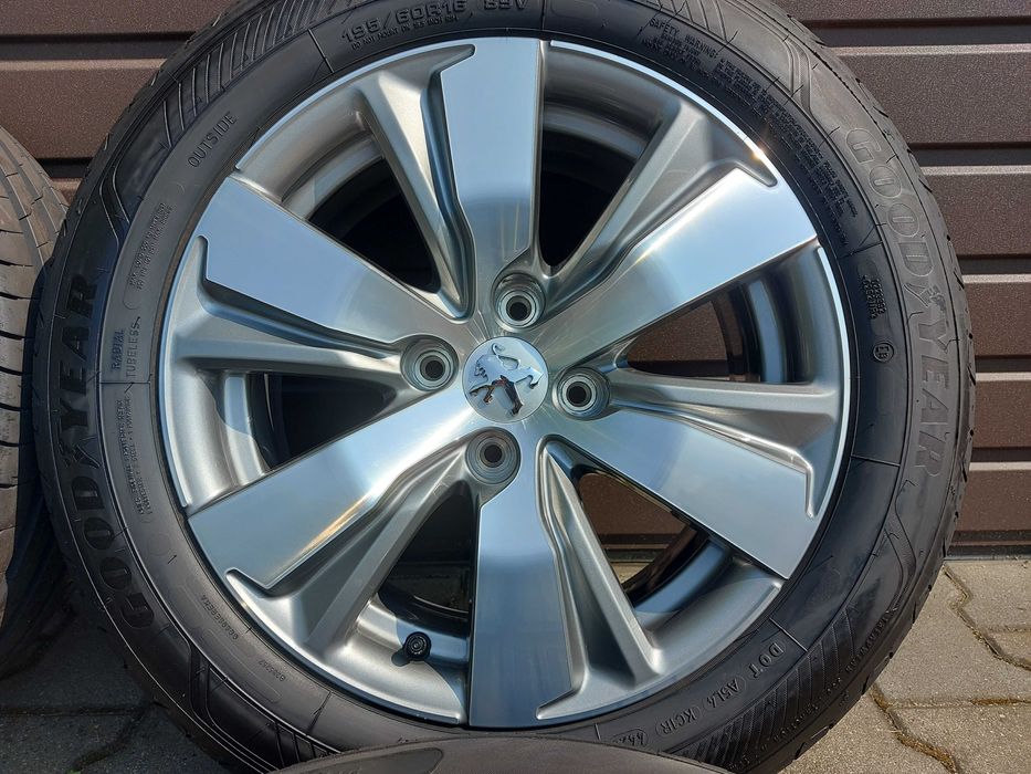 Koła Felgi Lato Peugeot 2008 16x6.5J_4x108 195/60R16 Goodyear 2x8mm