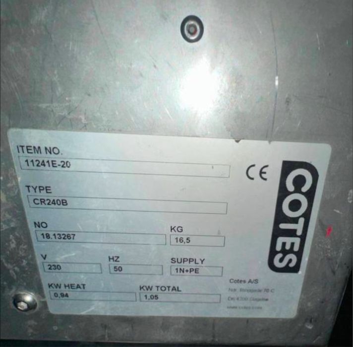 Cotes CR240B przemysłowy osuszacz powietrza adsorpcyjny