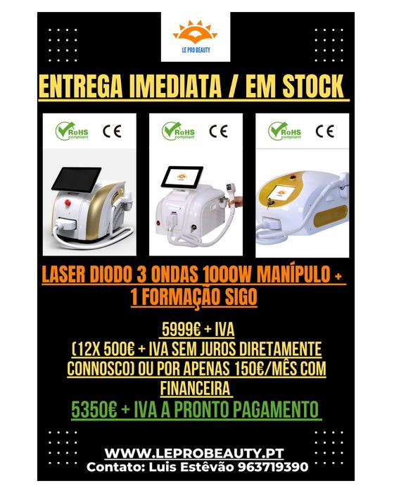 Laser Diodo Tripla onda + 2 anos garantia + Curso DGERT