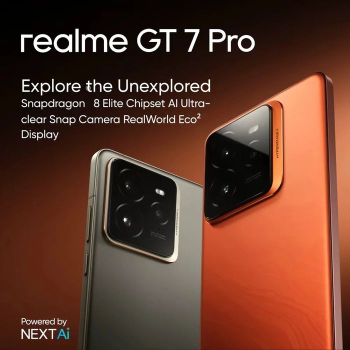 Realme GT7 Pro 5G 12+256 GB 6.78" OLED екран 120 Гц LTPO Snapdragon 8 Elite 6500 мАг 120Вт безпровідна зарядка 50+50+8 Мп NFC IP69 global version EU