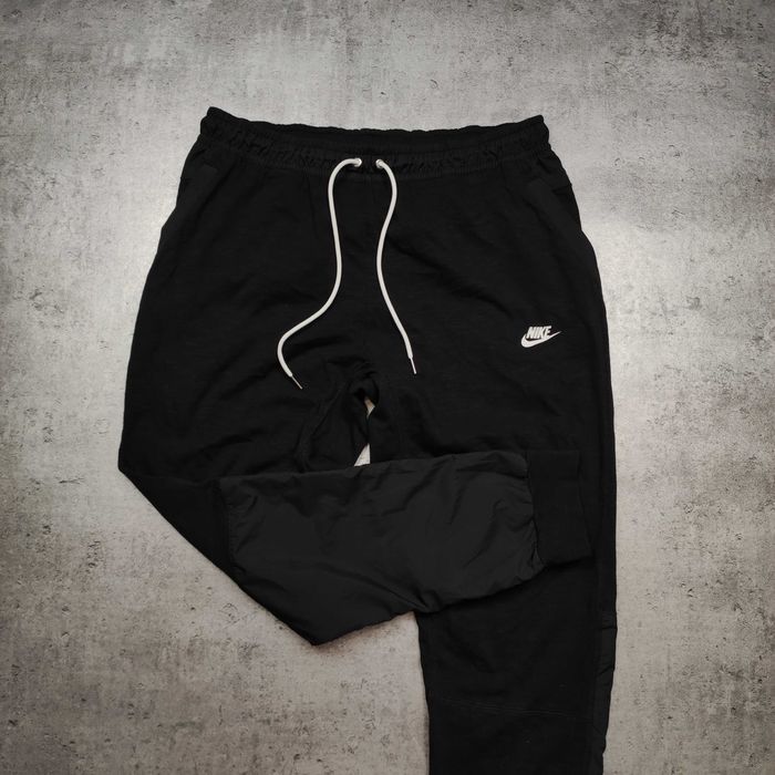 MĘSKIE Dresy Sportowe Joggery Czarne Nike Logo Sportswear Casual Stret