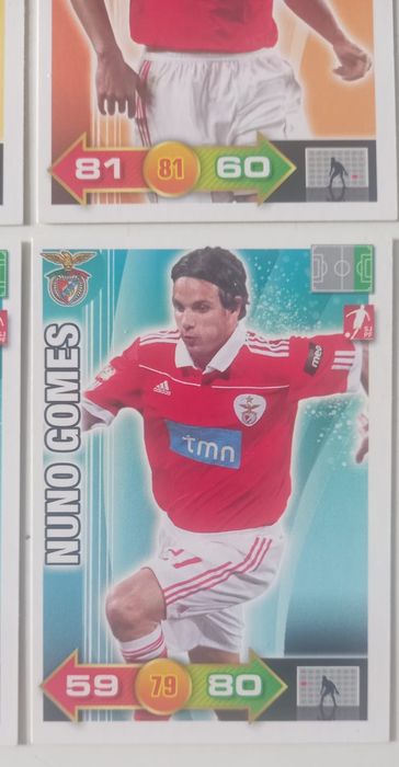 9 cartas Adrenalyn 2010-11 Benfica