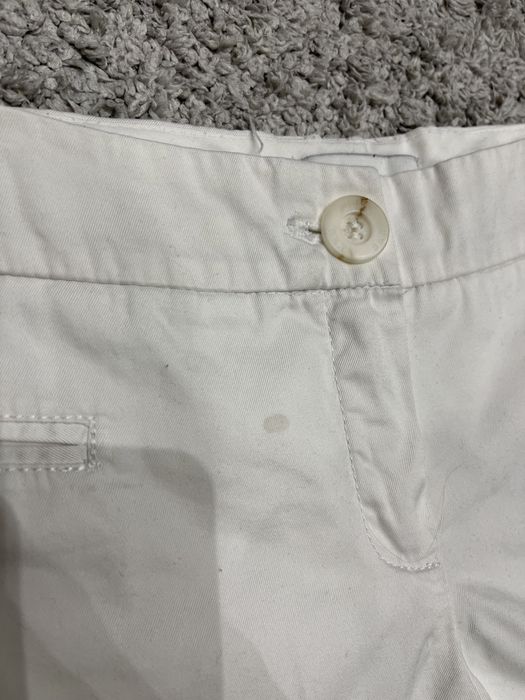 MANGO krótkie bermudy bawełniane spodenki białe szorty eleganckie S 36