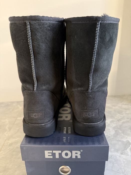 Ботинки Ugg classic short black men черевики boot