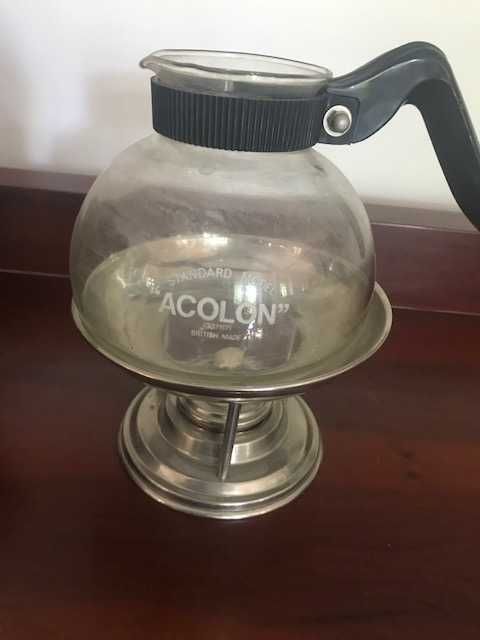 Cafeteira Inglesa ACOLON com suporte metálico para lamparina - balão