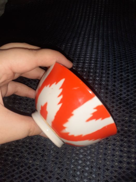 Фарфор пиала позолота Ташкент блюдце для чая