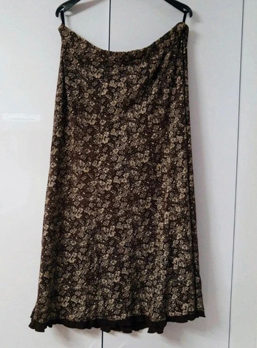 Komplet damski w odcieniach brązu wiskoza - 4XL/48