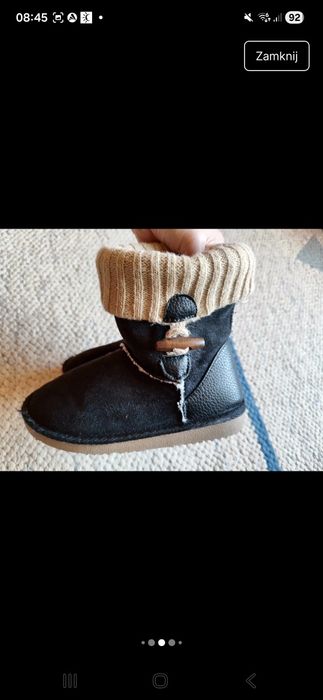 Modne dziewczęce ocieplane kozaczki zimowe viralowe