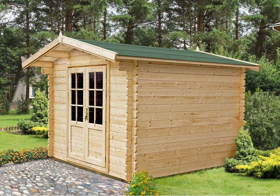 Mały domek ogrodowy drewniany magazynek na rowery 3,0x2,5m z balika 34