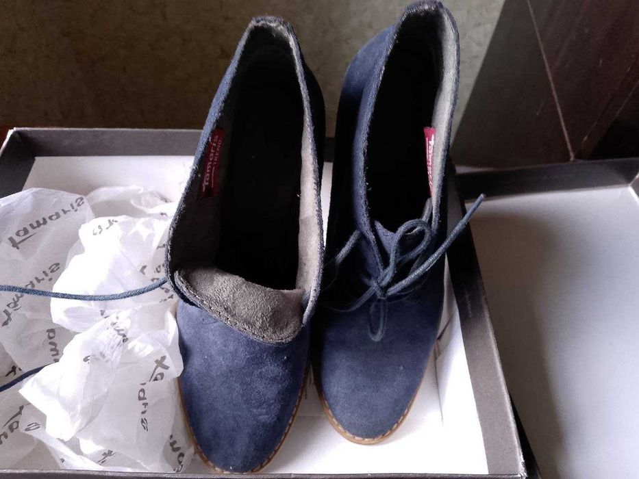 Демісезонні, замшеві черевики, ботильйони від бренду tamaris. 36 р