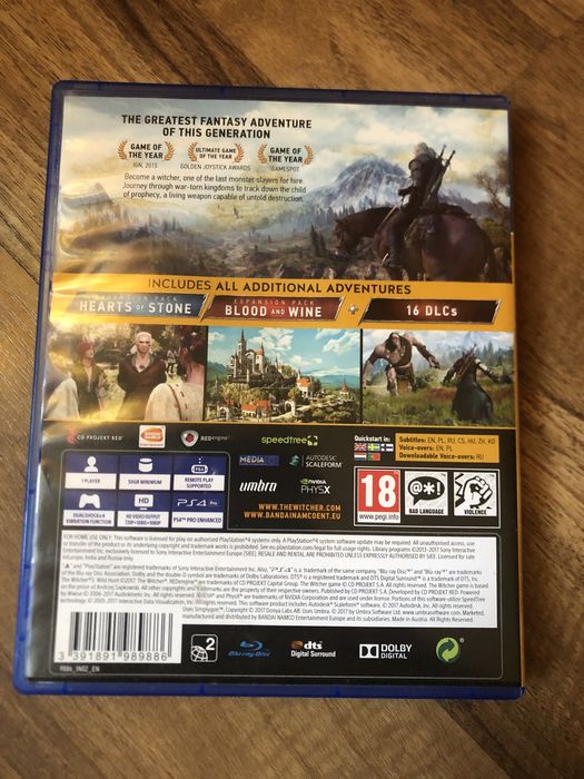 The witcher 3 Wild hunt “Game of Year edition”  PS4