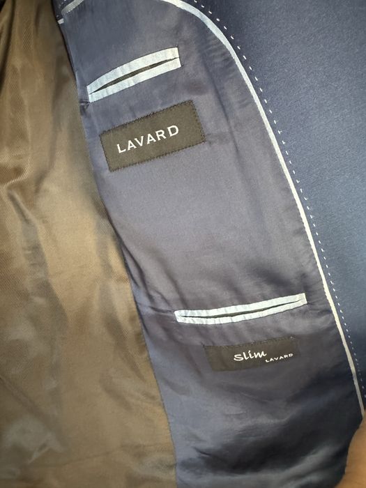 Garnitur granatowy lavard slim