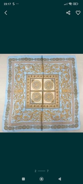 Nowa przepiękna chusta apaszka 70 x 70 cm jedwab sztuczny