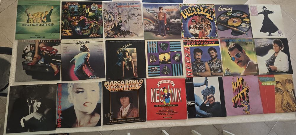 190 discos de vinil usados e antigos