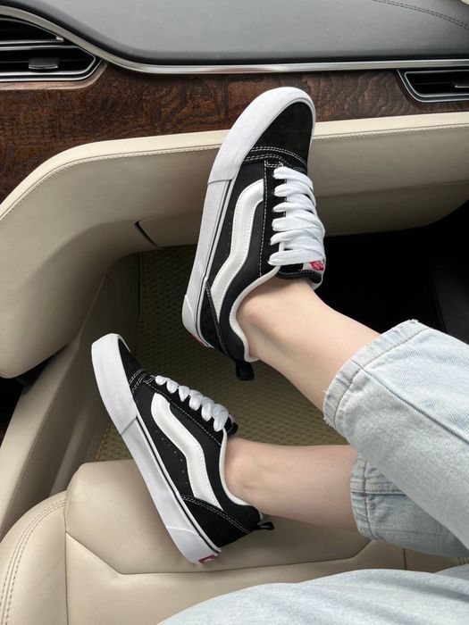 БЕЗКОШТОВНА ДОСТАВКА‼️Кросівки Vans Knu Skool Black White (Чорно-білі)