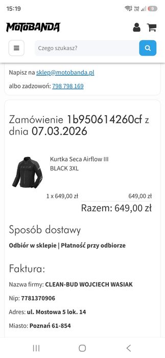 Kurtka motocyklowa SECA