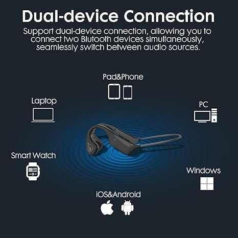 Słuchawki z przewodnictwem kostnym BT 5.3 OpenEar IPX7 Hifi Stereo 771