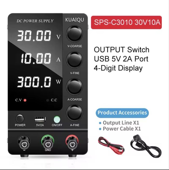 Zasilacz laboratoryjny 30V 10A 300W - Nowy (HURTOWNIA)