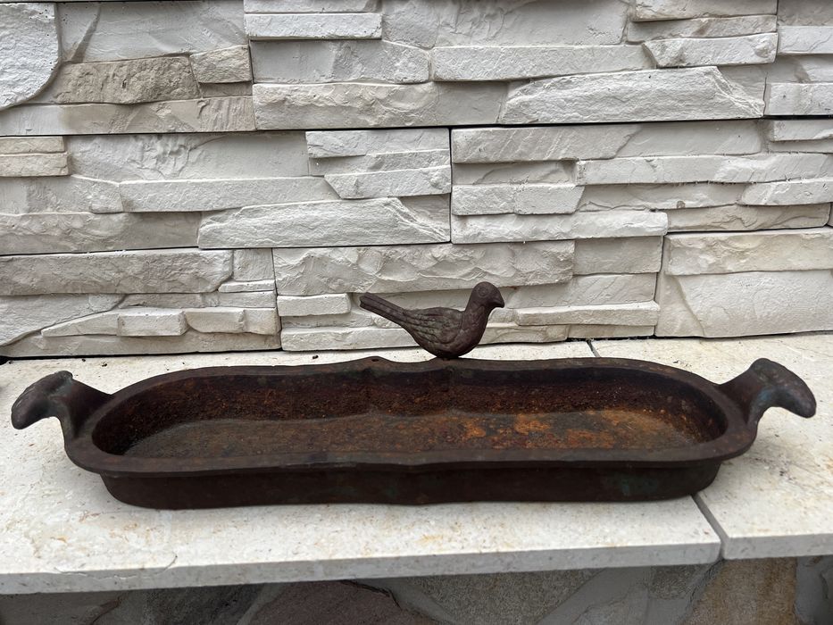 Stare żeliwne poidło dla ptaków karmnik dla ptakow 50cm