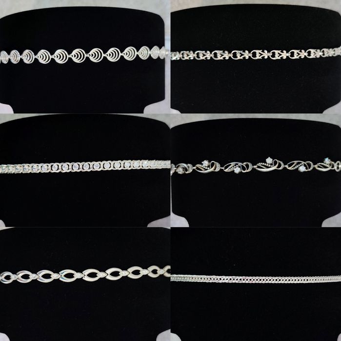 Срібні каблучки сережки браслети