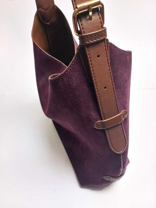 Mala Ombro Roxo Castanho